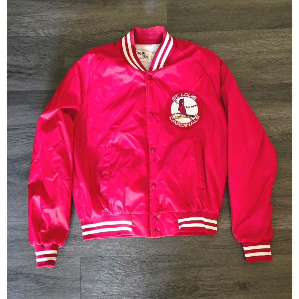 Vintage Chalk Line Saint Louis Cardinals Satin Bomber Jacket - L